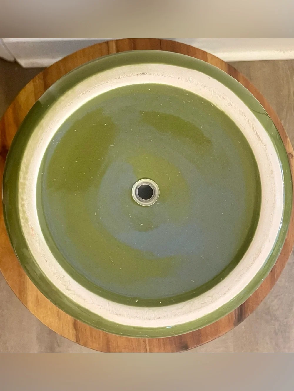 NWOT Olive Green Glossy Bubble Ceramic Planter Pot Vase House plants
